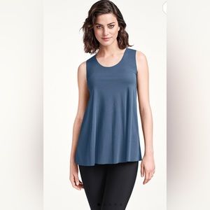 NWT Wolford Pure Sleeveless Tank Top Denim Blue XS Modal Luxury Designer Austria